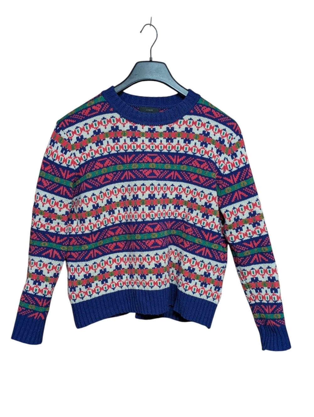 J. Crew Fair Isle 100% Wool Crew Neck Sweater Size XS - Picture 6 of 11
